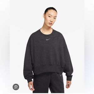 Nike Charcoal Grey Sweatshirt with Speckled Logo